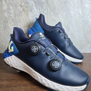 G/Fore MG4 G/Drive Mens Golf Shoes Size 7.5 Waterproof Leather Snow Twilight